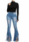DISTRESSED BELLBOTTOM JEANS